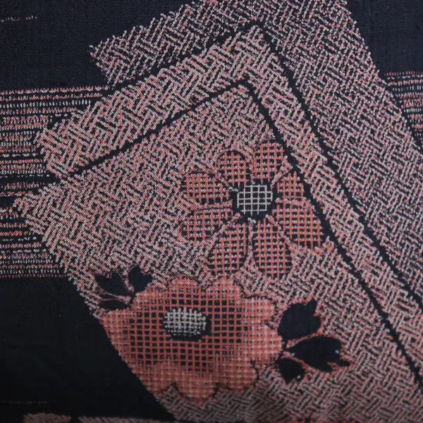 Unbranded Black/Brown Floral Small Square Throw Pillow 13.5" x 13.5"