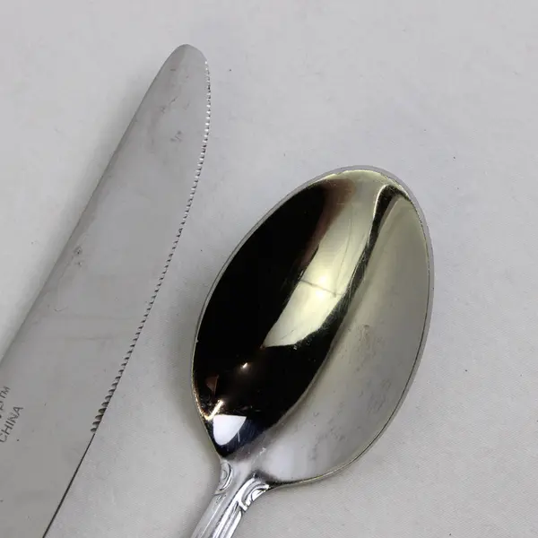 Lot of 2 RSVP Bradberry Pattern  SS Teaspoon & Dinner Knife 