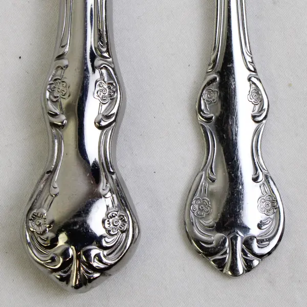 Lot of 2 RSVP Bradberry Pattern  SS Teaspoon & Dinner Knife 