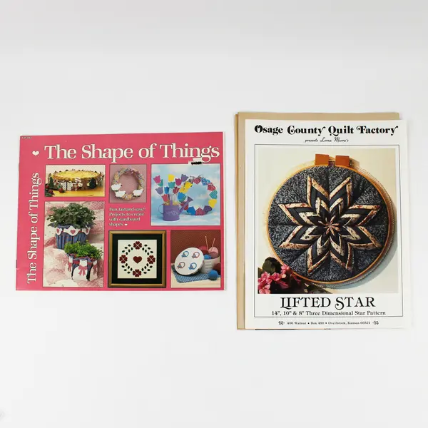 Lot of 2 Vntg. Pattern Books 1985 - Lift Star (sealed) and The Shape of Things 