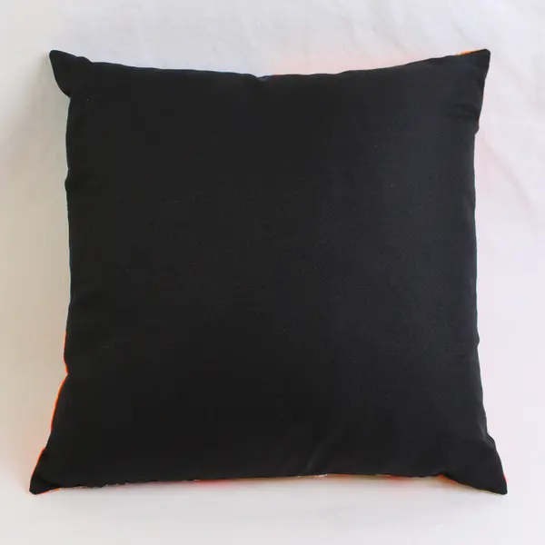 Unbranded Blue/Orange Floral Small Square Throw Pillow 11.5" x 11.5"