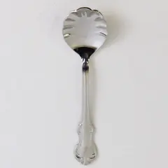 RSVP Bradberry Pattern 18/10 Stainless Sugar Shell Spoon 6" Rare Very Good Cond
