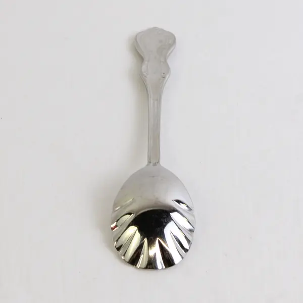 RSVP Bradberry Pattern 18/10 Stainless Sugar Shell Spoon 6" Rare Very Good Cond
