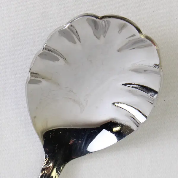 RSVP Bradberry Pattern 18/10 Stainless Sugar Shell Spoon 6" Rare Very Good Cond