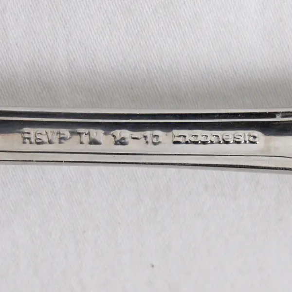 RSVP Bradberry Pattern 18/10 Stainless Sugar Shell Spoon 6" Rare Very Good Cond