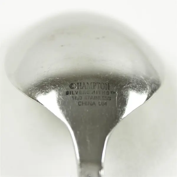 Set of 6 Hampton Silversmiths Cathay Mirror Place/Oval Soup Spoons