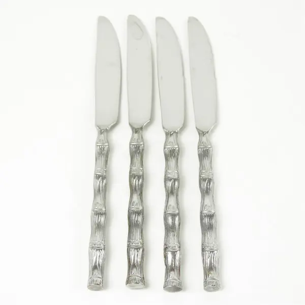 Set of 4 Hampton Silversmiths Cathay Mirror Stainless Modern Solid Knives