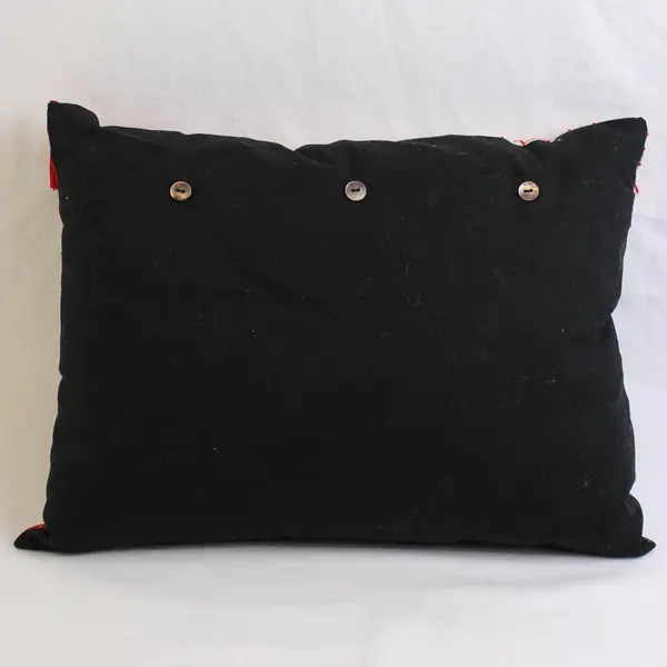 Unbranded Red/Black Small Rectangle Throw Pillow 15.5" x 11.5"