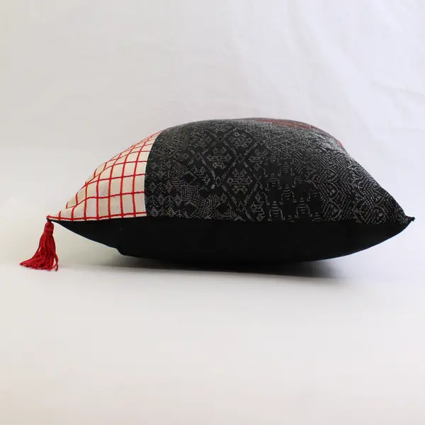 Unbranded Red/Black Small Rectangle Throw Pillow 15.5" x 11.5"