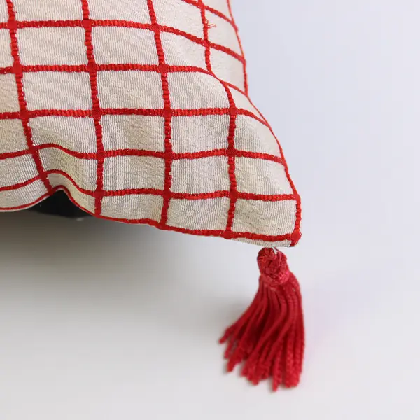 Unbranded Red/Black Small Rectangle Throw Pillow 15.5" x 11.5"