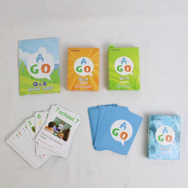 AGO Q&A Card Game for Learning English 3 Level Box Set, 2023