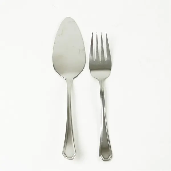 Lot of 2 Wallace Casino Stainless Serving Utensils - Meat Fork & Pie Server