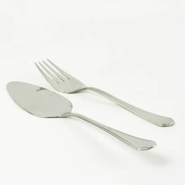 Lot of 2 Wallace Casino Stainless Serving Utensils - Meat Fork & Pie Server