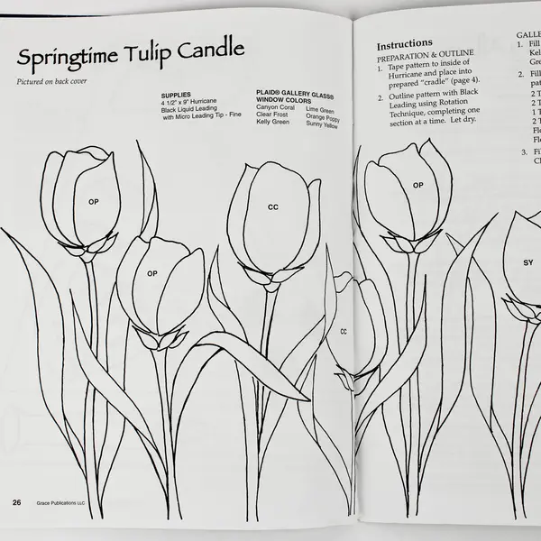 Grace Publications: Gallery Glass Lifestyles SC Craft Book, 2001 #09654