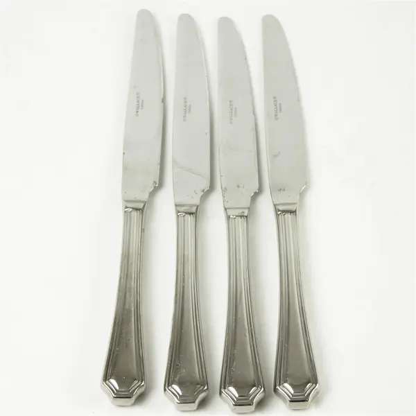 Set of 4 Wallace Casino Stainless Modern Dinner Knives 9.5in