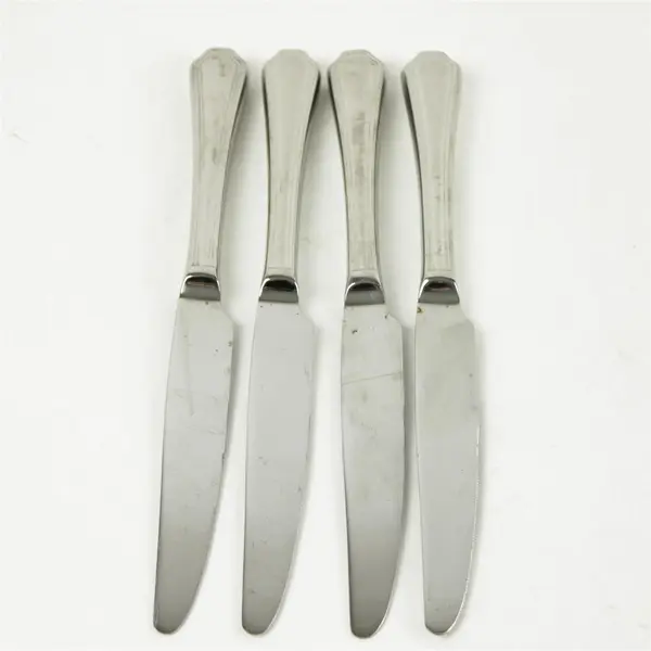 Set of 4 Wallace Casino Stainless Modern Dinner Knives 9.5in