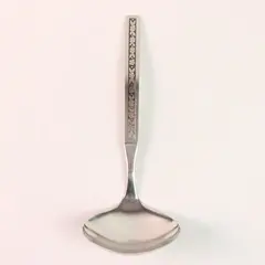 Oneida Silver Phoenix-Profile Pattern Black Accents SS Gravy Ladle 7.25" Rare