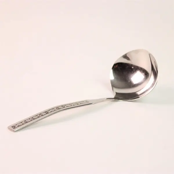 Oneida Silver Phoenix-Profile Pattern Black Accents SS Gravy Ladle 7.25" Rare