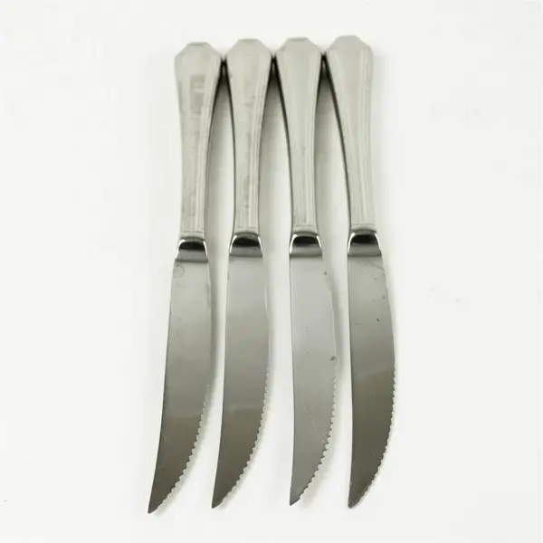 Set of 4 Wallace Casino Stainless Individual Steak Knives Hollow Handle