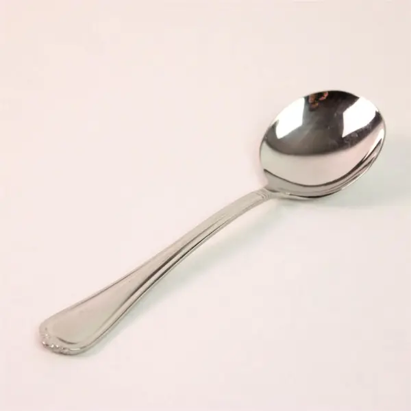RSVP Stonegate Pattern 18/10 Stainless Round Bowl Soup Spoon 6.25" Good