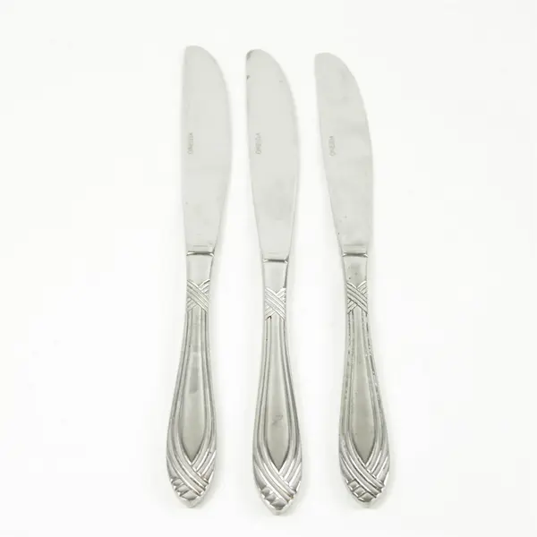 Set of 3 Oneida Windward Stainless Modern Solid Knives