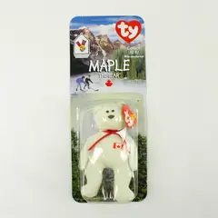 Maple The Bear Ty Teenie Beanie Baby 1999 McDonalds Charity New in Box Canada