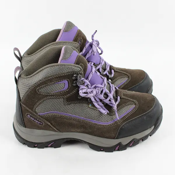 Hi-Tec Gray/Purple Skamania Mid Waterproof Hiking Boots Women's 10W