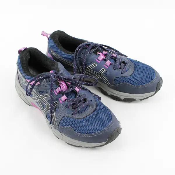 ASICS Midnight Blue/Pure Silver Gel-Venture 8 Trail Running Shoes Women's Sz 7.5