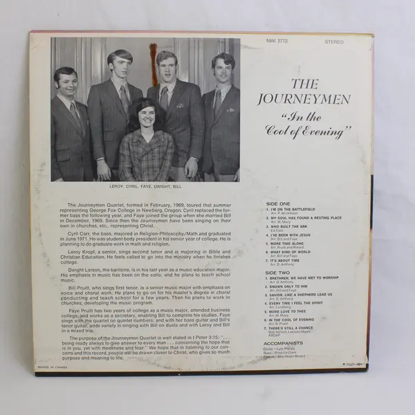 The Journeymen In The Cool Of Evening  12" Vinyl Record