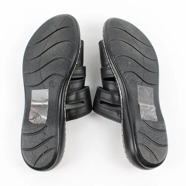 Natural Reflections Black/Beige Cami ll Wedge Sandals Silver Hardware Women's 9