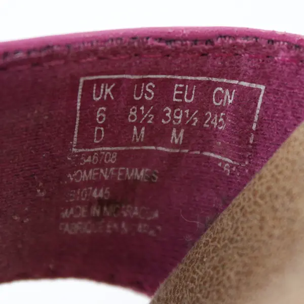 Clarks Pink Leather Uppers Hayla Samoa Wedge Slip On Sandal Women's 8.5