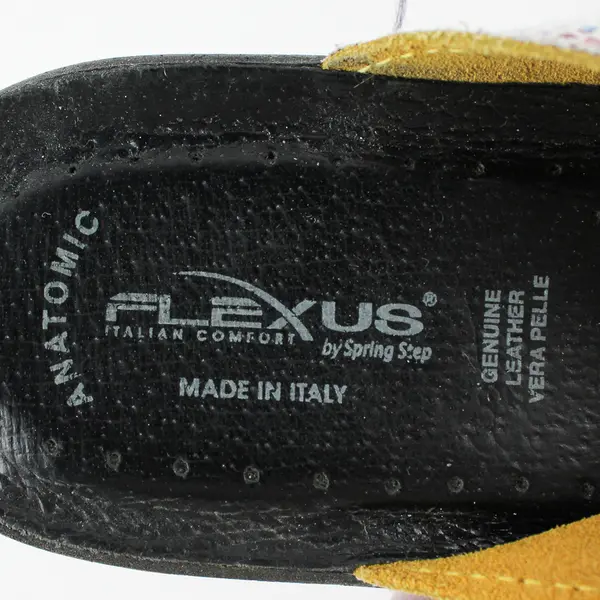 Flexus By Spring Step Kina Multicolor Leather Wedge Slip On Sandal Women's 39