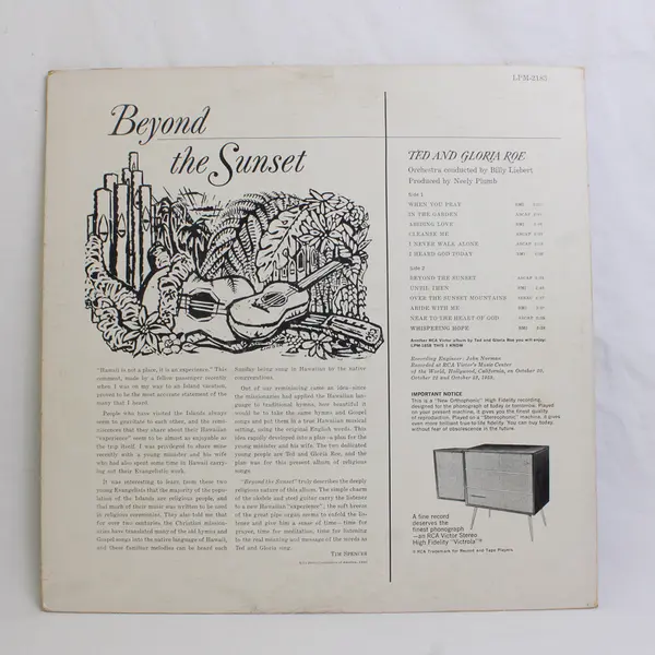 Beyond The Sunset Ted And Gloria Roe Album