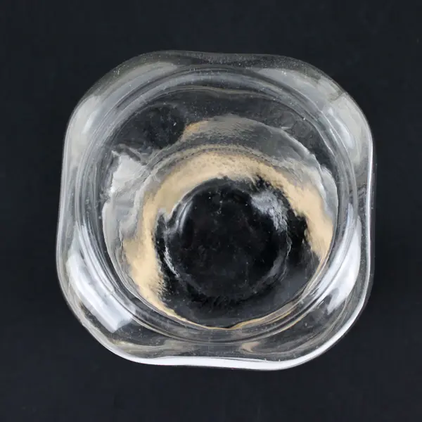 Vintage Fidenza Vetri Clear Glass Jar Canister with Wire Bail 6"