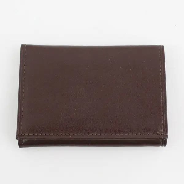 AMITY Leather Tri-Fold Wallet Brown Soft Leather New With Box Wear