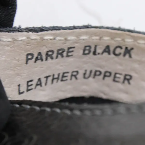 Spring Step Black Leather Floral Pattern Parre Slip On Clog/Sandal Women's 39