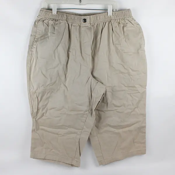 Woman Within Beige Pull-On Shorts Women's Size 20W Petite