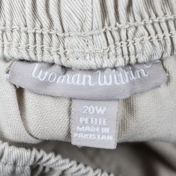 Woman Within Beige Pull-On Shorts Women's Size 20W Petite