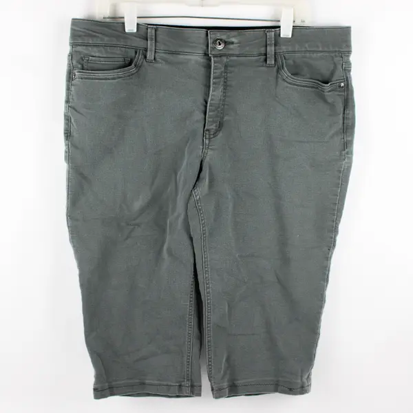 Liz Claiborne Gray Classic Slim Leg Shorts Women's Size 16