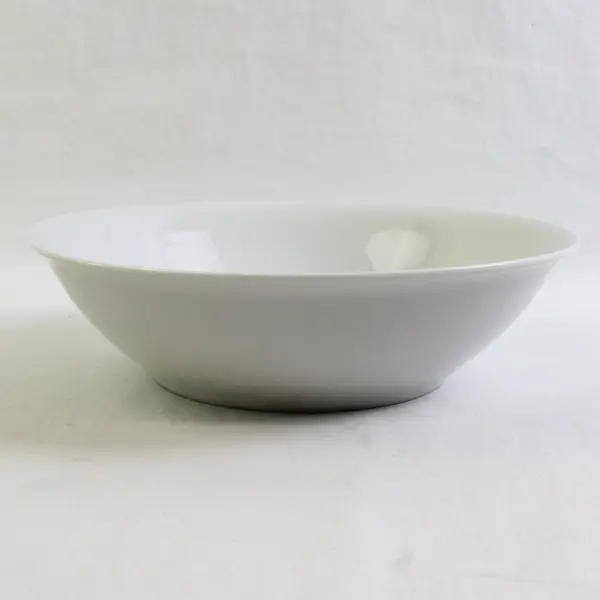 Modern White Solid White Color Large Round Ceramic Soup Bowl 9" Diameter