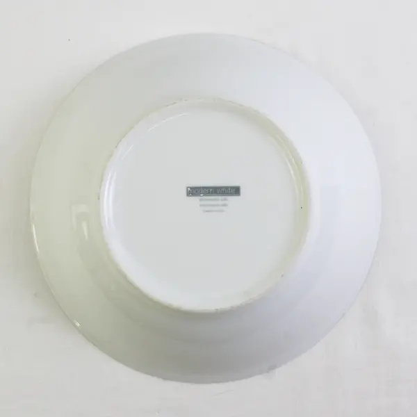 Modern White Solid White Color Large Round Ceramic Soup Bowl 9" Diameter