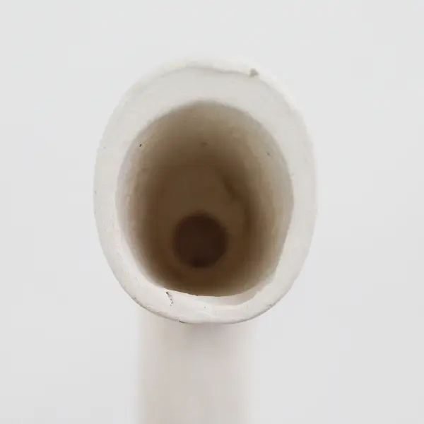 White Clay Ceramic Tobacco Smoking Pipe 5 Inches Long