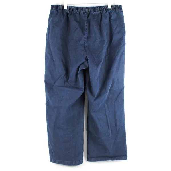 Woman Within Dark Wash Wide-Leg Pull-On Pants Women's 22W Petite