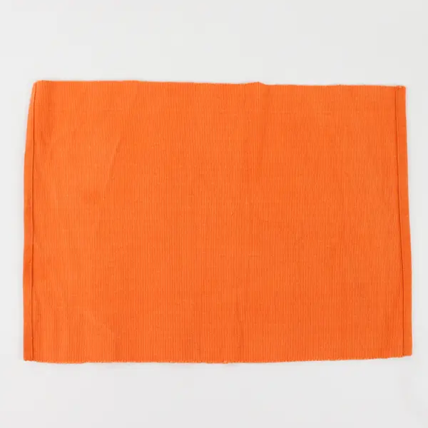 Lot Of 6 Unbranded Red/Orange/Black Rectangle Fabric Placemats 17" x 12.25"