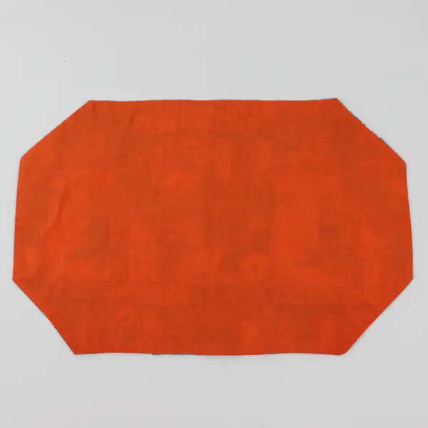 Lot Of 4 Handmade Red/Green Harvest/Scarecrow/Fall Fabric Placemats 17.5"x11.5"