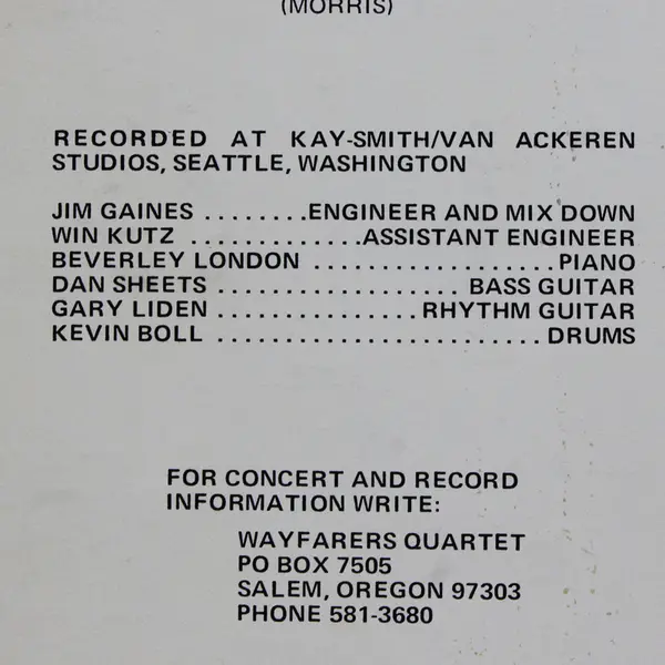  Introducing the Wayfarers Quartet Vinyl LP Record