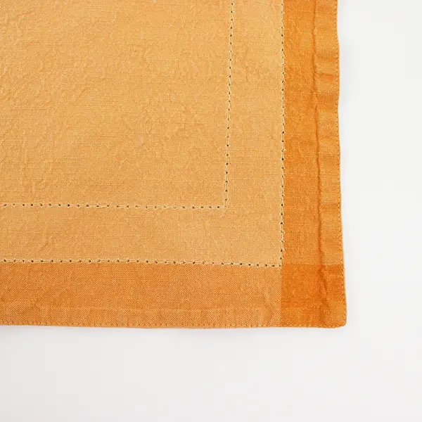 Lot Of 3 Unbranded Solid Mustard Yellow Color Fabric Placemats 12.75" x 19"