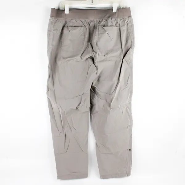 Marika Light Taupe Straight-Leg Roll-Tab Pants Women's XL