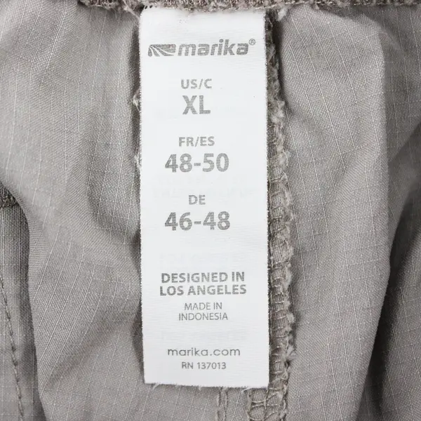 Marika Light Taupe Straight-Leg Roll-Tab Pants Women's XL