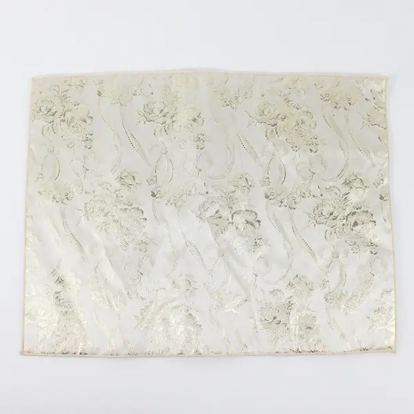 Lot Of 2 Unbranded Matching Gold/Cream Floral Fabric Placemats 13" x 17"